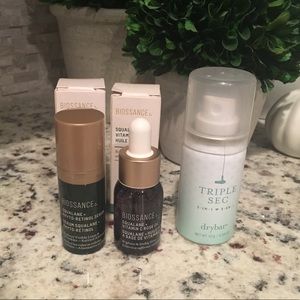 Biossance Mini Duo- VitC Rose Oil & Retinol Serum